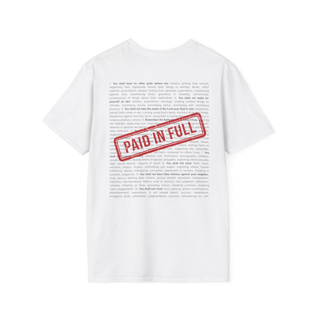 Paid in Full T-Shirt | Minimal Bible Verse Tee