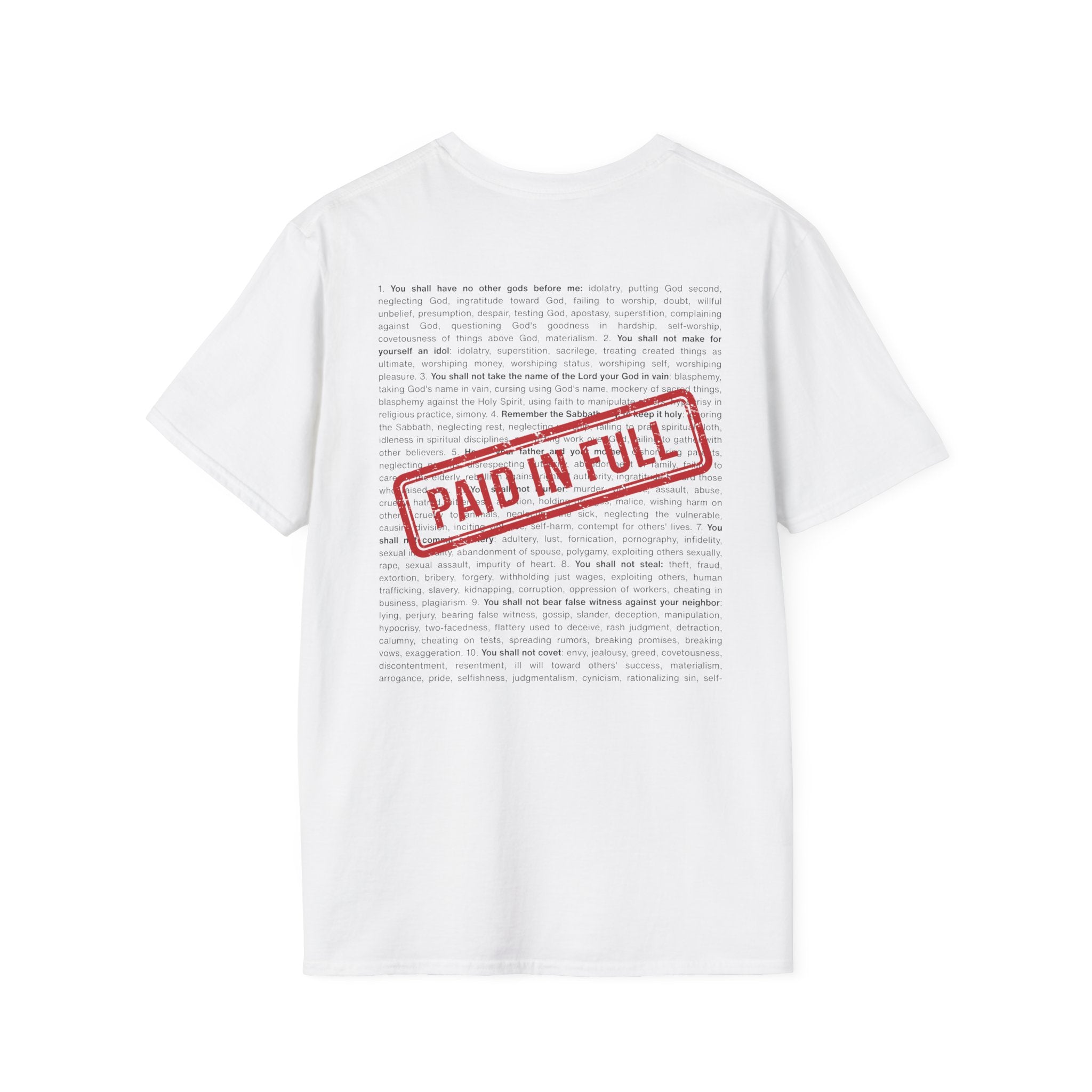 Paid in Full T-Shirt | Minimal Bible Verse Tee