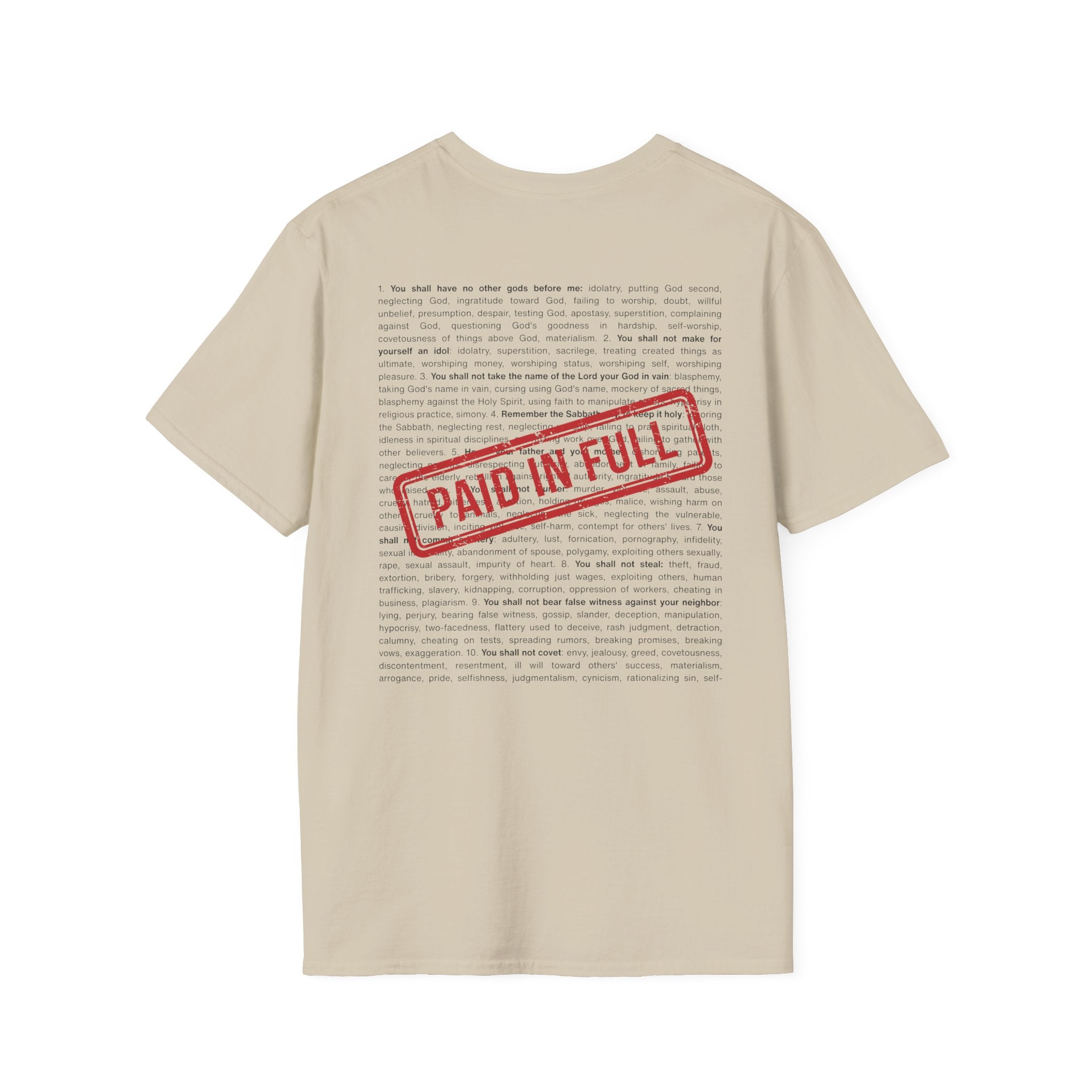 Paid in Full T-Shirt | Minimal Bible Verse Tee