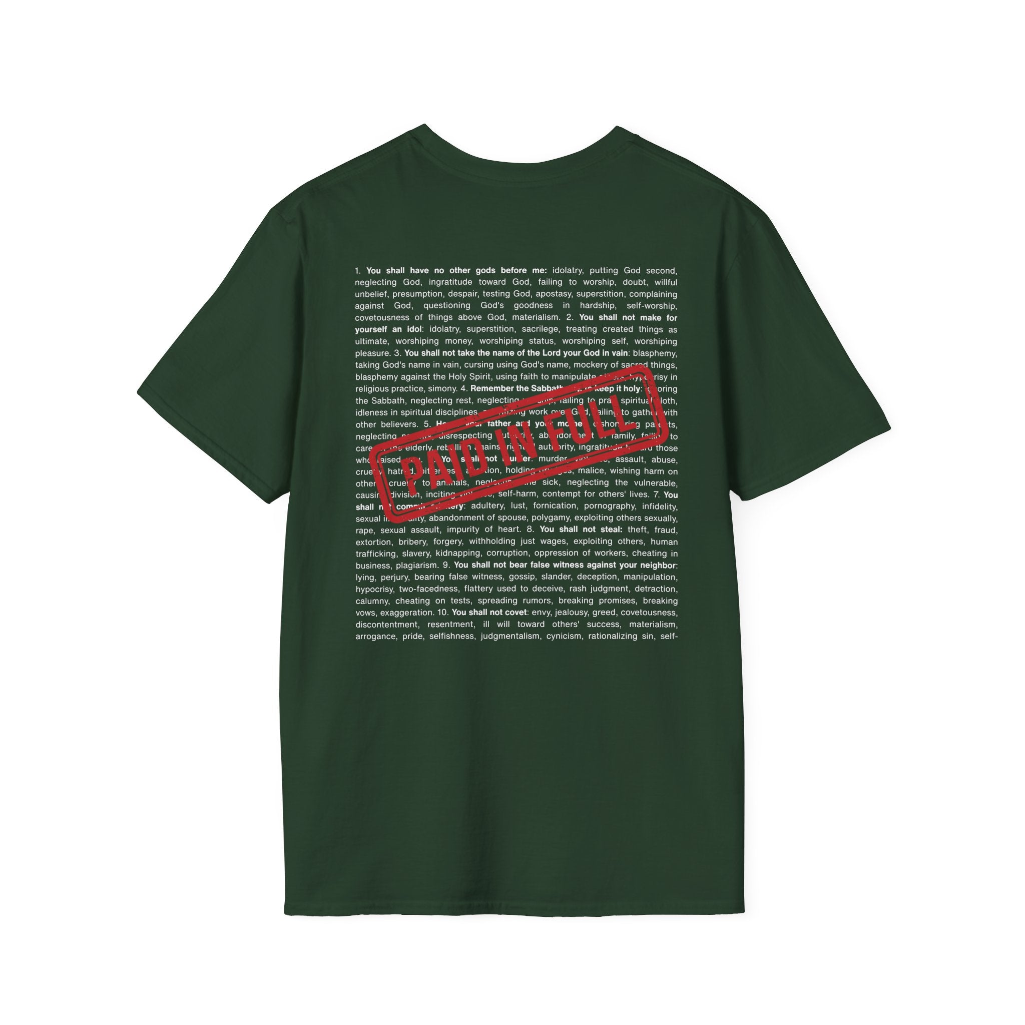 Paid in Full T-Shirt | Minimal Bible Verse Tee