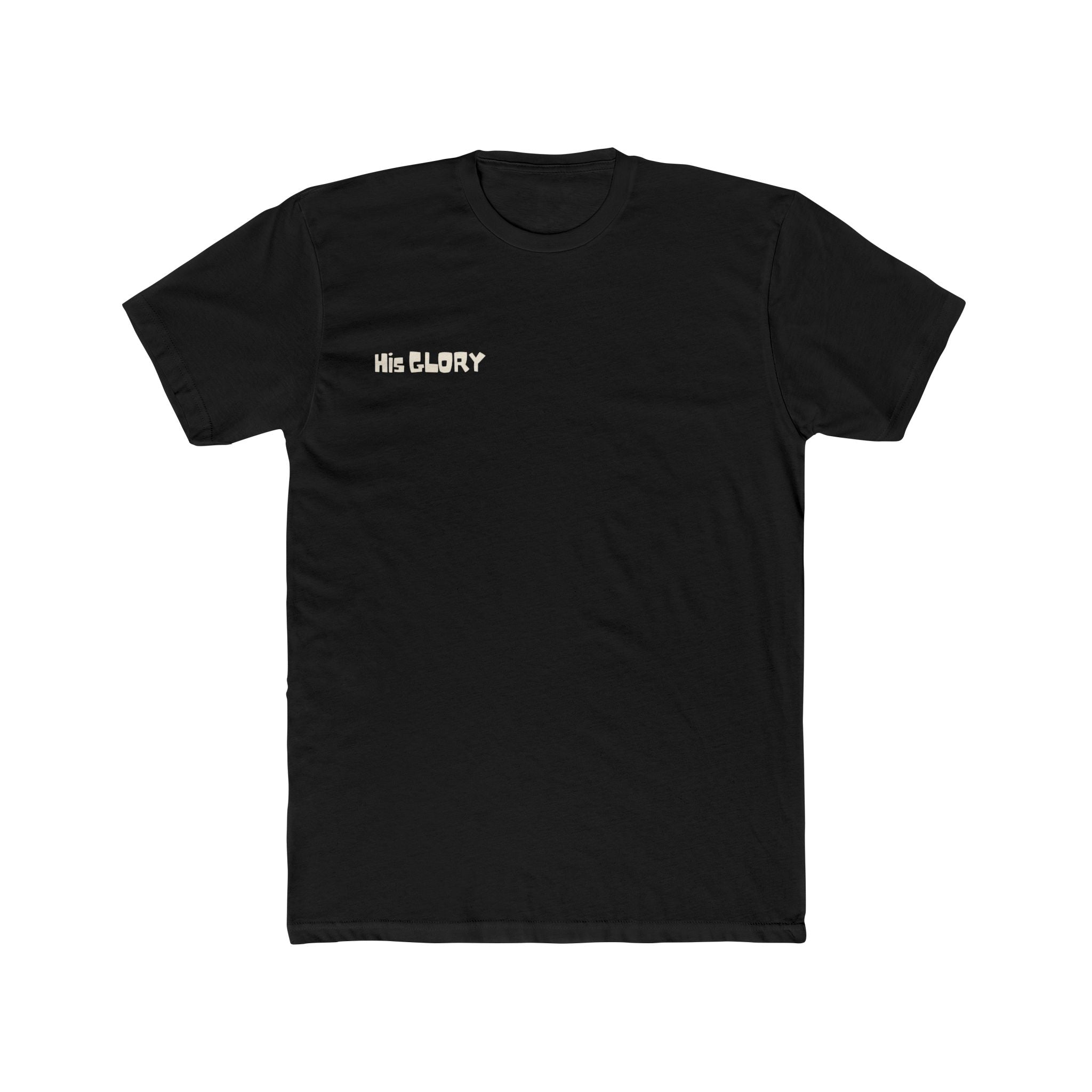 all for Him and His Glory Graphic Tee — Retro Block Letter Back Print
